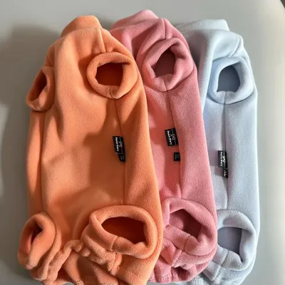 Warm 4-legged Short Sleeves Sweater for Sphynx Cat Winter Thick Fleece Pink Coat for Devon Rex Sweet Pajamas for Female Cat