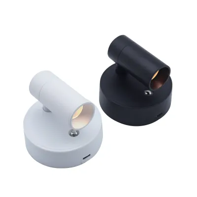 KICAAO Bedside Led Wall Lamp Touch Indoor Wireless Spotlights USB Charging Wall Sconces Light Magnetic LED Cordless Wall Light