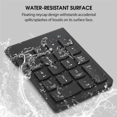 Wireless 2.4 GHz Numpad 18 Keys Number Pads Numeric Keypad Portable Financial ACccounting Number Keyboard for Laptop PC Desktop