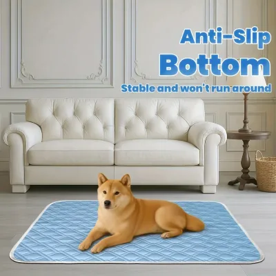 Cooling Mat for Dogs And Cats Breathable Washable Pet Bed with Polyester Fiber Filling Ideal for Summer Car Seat And House Cover