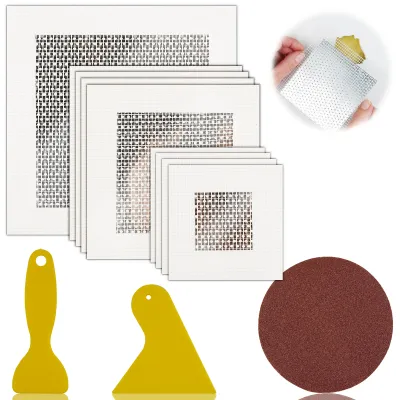12Pack Wall Patch Repair Kit 2/4/6Inch Self-Adhesive Mesh Drywall Wall Hole Repairing Kit for Ceiling Dry Wall Hole Filler