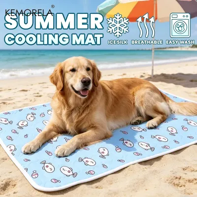Pet Summer Cooling Latex Pad Cute Cartoon Pattern Cat Dog Sleeping Mat Kennel Ice Silk Cool Mats Floor Sofa Blanket Pet Supplies