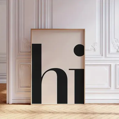 Vintage Minimalist Alphabet Hi Wall Art Prints Canvas Painting Poster Picture For Living Bed Dining Kitchen Room Home Decor