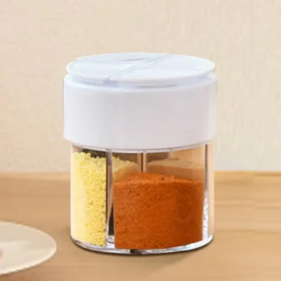Seasoning Containers Clear Salt Container With Lid Kitchen Utensils Gadgets for Camping Picnic Baking Outdoor Cooking Tabletop