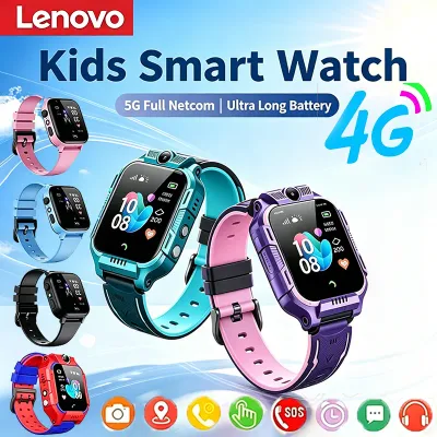 Lenovo 2026 New 4G GPS Waterproof Kids Smart Watch Reloj Inteligente Niños Sim Card Call Camera Mini Electronic Watch Gift