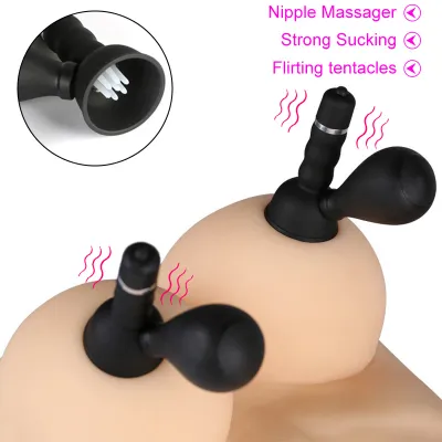 Silicone Nipple Sucker Nipple Clamps Pump Vibrators For Women Breast Enlargement Clitoris Sucking Female Masturbator Sex Toys