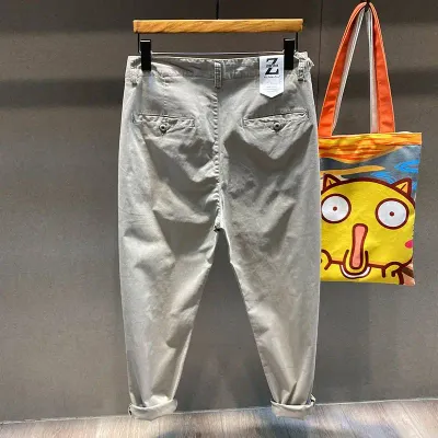 Men Clothing 2024 Summer Trendy Casual Streetwear Y2K Cargo Harem Pants Male Simple Solid Pockets Slim Trousers Pantalones 28-38