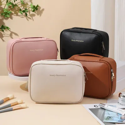 Luxury Large Capacity Women Cosmetic Bag Portable Travel Makeup Organizer Waterproof Toiletry Storage Bag For Trip Vacation