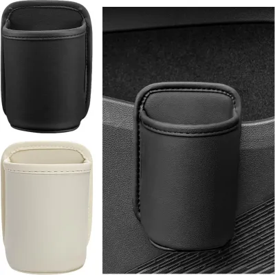 PU Leather Car Door Cup Holder Storage Box Universal Seat Back Organizer Vehicle Car Drink Rack Auto Interior Storage Solutions