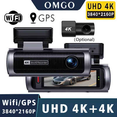 4K+4K Car Front Dash Cam Dual Lens 5G WIFI GPS DVR Black Box Room With 24H Parking Monitor Night Vision  Rear View Camera