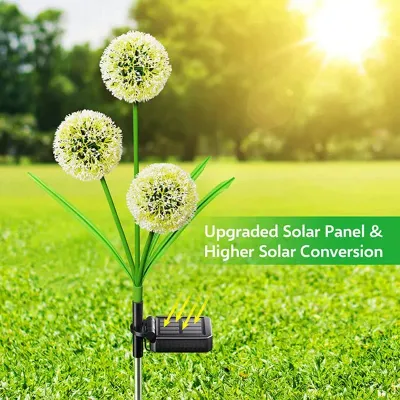 Garden Solar Powered Light Dandelion Flower Solar Stake Lights Outdoor IP65 Waterproof for Pathway Lawn Yard Decorations Light