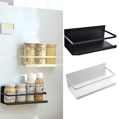 Refrigerator Storage Magnetic Storage Rack Spices Organization Side Wall Fridge Organizer Shelf Iron Storage Rack