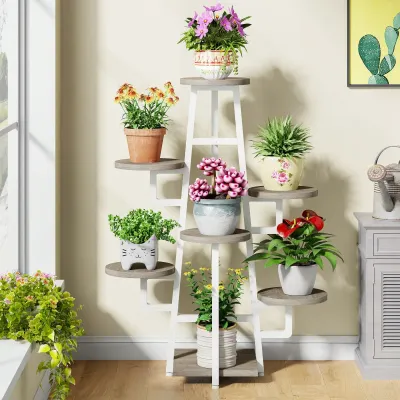 7 Tier Plant Stand Indoor Tall Plant Shelf Corner Plant Pots Holder Rack Flower Stand For Living Room Balcony Garden