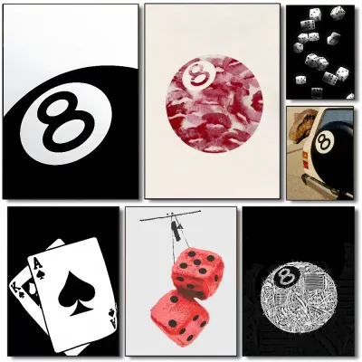 Black And White No Ball Art Poster Aesthetic Canvas Painting Posters and Prints Wall Art Picture for Bedroom Home Decor