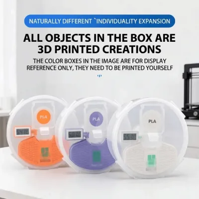 Dustproof 3D Printing Filament Dry Box Airtight with Hygrometer Thermometer Filament Storage Case Viewable Anti-Moisture