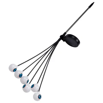 Halloween Solar Eyeball Ground Stake Lights Outdoor Waterproof Swaying Pathway Decorations Glowing Eyes Party Yard Garden