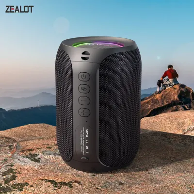 Мощный Bluetooth-динамик ZEALOT-S32PRO, беспроводной бас, LED‑подсветка, наружные колонки, сабвуфер, водонепроницаемый звуковой ящик