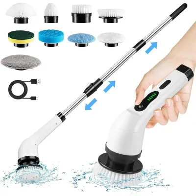 Cordless Electric Spin Scrubber For Kitchen Bathroom Toilet Tile Grout Cleaning Household Multipurpose Power Brush