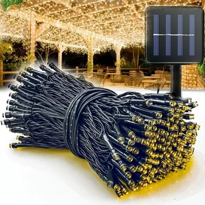 Solar Powered Outdoor String Lights 100 LED 8Modes IP65 Waterproof for Garden Patio Party Yard Christmas Easter Decor