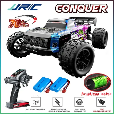 JJRC 1/14 Super Brushless 70KM 4WD RC Car With LED Remote Control Cars High Speed Drift Monster 4x4 Off Road Truck Kid Adult Toy