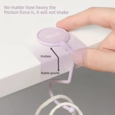 Heavy Duty Metal Hook for Bag Office Desk Table Side Hook Hanger Organizer Portable Hook Office Supplies Office Accessories