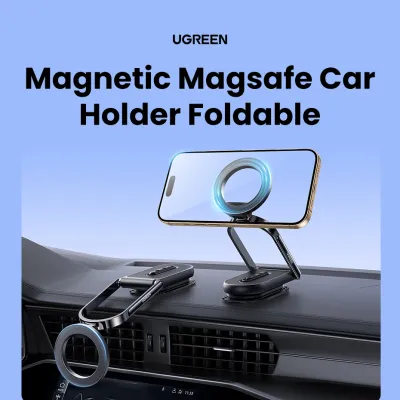 UGREEN Magnetic Car Phone Holder Dashboard 360° Rotatable & Detachable Car Mount For Magsafe iPhone 16 15 Pro Samsumg S25 Xiaomi