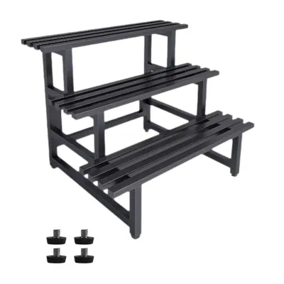 Metal Plant Stand, Flower Pot Holder Flower Stand Practical 3 Tier Planter Display Shelf Plant Storage Rack for Yard Garden