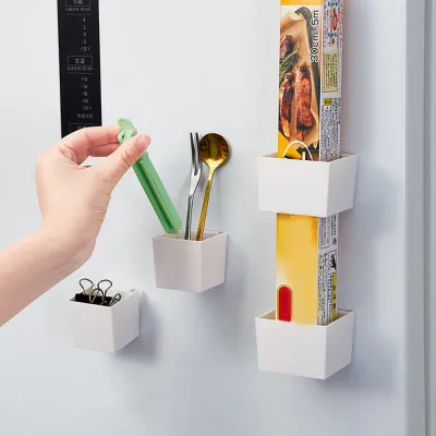 2Pcs Refrigerator Magnetic Spice Rack Side Organizer Holder Fridge Shelf Storage Stand for Kitchen Microwave Stove Washing
