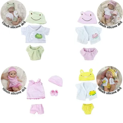 4 styles Bebe Reborn Doll Clothes Suit for 10 or 13Inch Reborn Silicone Baby Dolls High Quality Outfits Reborn Doll Accessories