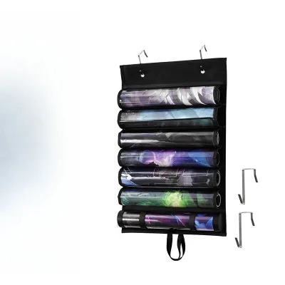 Polyester Game Mat Storage Hanging Bag-Large Capacity Wall Organizer for Board Cards Portable Foldable Multi-Pocket Wall Mount