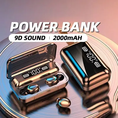 TWS Wireless Bluetooth 5.0 Earphones LED Display Screen HiFi Stereo Headset Waterproof HD Mic Calling Noise Reduction Headphones