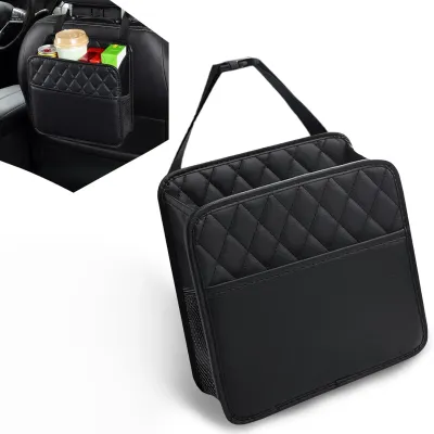 Hanging Storage Pocket Automotive Backseat Car Seat Back Organizer PU Leather Multipurpose Vehicle Travel Essentials Accessories