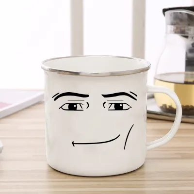 Creative Game Inspired Woman Face Mug Funny Man Enamel Mug Woman Face Coffee Mug Cute Gamer Birthday Gift Back to School Mug