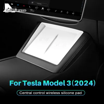 for Tesla Model 3 Highland 2024 Model Y Juniper 2025 2026 2027-UP Silicone Wireless Charging Pad Non-Slip Dust-Proof Accessories