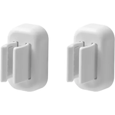 2PCS White Self Adhesive Toothbrush Holder Waterproof Wall Mounted Toothbrush Organizer Space-saving Storage Rack for Bathroom Dorm Household Toiletry Organization