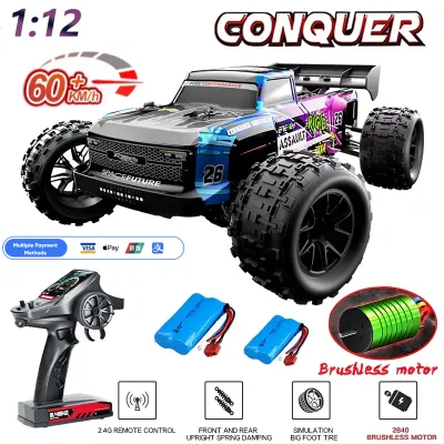 JJRC 1/14 Scale Super Brushless 70KM 4WD RC Car with LED Remote Control High-Speed Drift Monster 4x4 Off-Road Truck for Kids