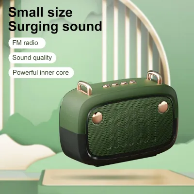 Bs32d Retro Bluetooth Speaker: Powerful Bass, Hi-Fi Sound & Loud Volume for Indoor/Outdoor - Portable Mini