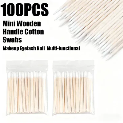 100/300/1000PCS Disposable Mini Cotton Swab Makeup Nail Art Detail Processing Multifunctional Pointed Cotton Swab Home Travel