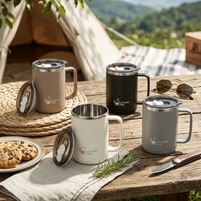 Thermal Coffee Mug 304 Stainless Steel Tumbler with Handle Leakproof Insulated Travel Cup Dual Drink Water Bottle Office
