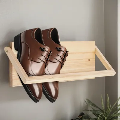 Wall Mounted Shoe Rack Wall Mounted Shoe Rack Organizer Modern Space Saving Wooden Compact Holder for Entryway Narrow Spaces