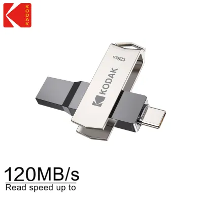 KODAK K273 USB 3.2 Type-C Dual Metal Flash Drive 256GB 128GB 64GB 32GB High Speed 120MB/s for Phone Laptop