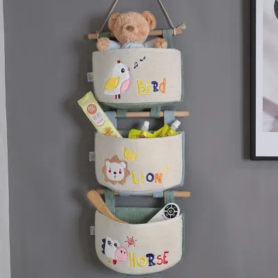 Fabric Over-Door Organizer - Storage Bag with Toilet Paper Shelf, Wall Clips & Multi-Pocket for Bathroom Essentials