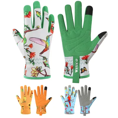 Gardening Gloves for Women Breathable leather Garden Gloves with Grip Thorn-Proof Puncture-Resistant Work Gloves