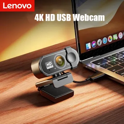 Lenovo Q27 4K Webcam 2K Autofocus Streaming Web Cam 1080P Full HD Video Camera with Microphone for PC Laptop for Home-office New