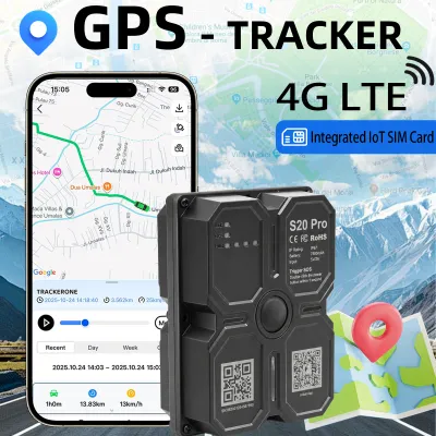 4G GPS Tracker Car Tracker Magnet 7500mAh GPS Tracker 4G GPS Locator Waterproof Vehicle Long Standby Battery Real Time Position