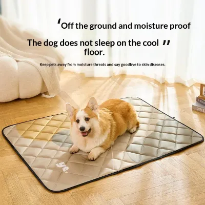 Dog Cooling Mat Summer Pet Cold Bed Extra Large Ice Silk Pad for Small Big Dogs Cat Waterproof Anti Scratch Removable Cover