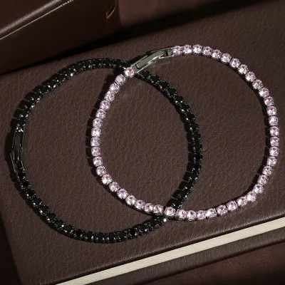 Fashion Zirconia Tennis Bracelet For Women Crystal Charm Designer Tennis Thin Chain Bracelet On Hand Wedding Jewelry