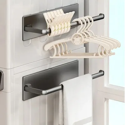 1pcs Paper Towel Holder, Magnetic Paper Towel Holder for Fridge, Toilet Paper Roll Holder Magnet Towel Rack Wall Mount Fridge Organizer for Paper Towels Rolls Bathroom Pantry RV Kitchen Storage