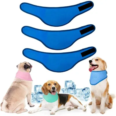 Pet Cooling Neck Wrap Summer Ice Pad Anti Heat Dog Cold Collar Cat Cooling Scarf Pet Supplies Heat Relief Bandana