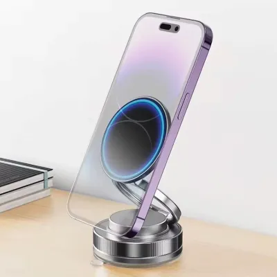 360° Rotatable Magnetic Phone Holder for car Foldable & Adjustable Magnetic Car Mount ,Suction Cup Phone Holder for Car/Mirror
